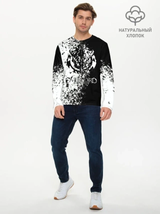 Мужской лонгслив базовый / чб спрей оверлорд