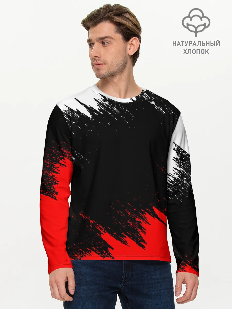 Мужской лонгслив базовый / БРЫЗГИ КРАСОК