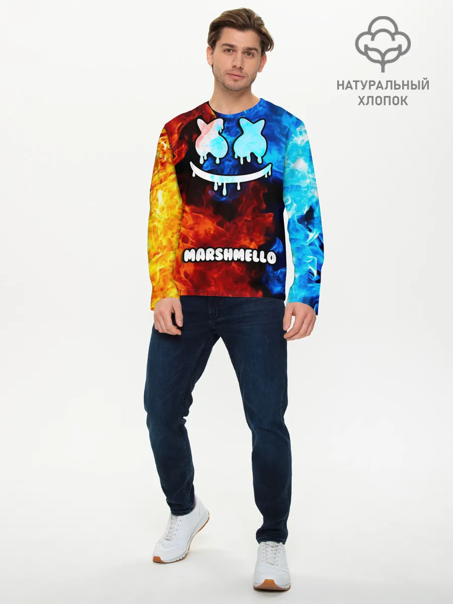 Мужской лонгслив базовый / РЮКЗАК MARSHMELLO