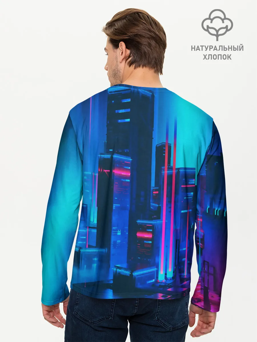 Мужской лонгслив базовый / НОЧНОЙ ГОРОД
