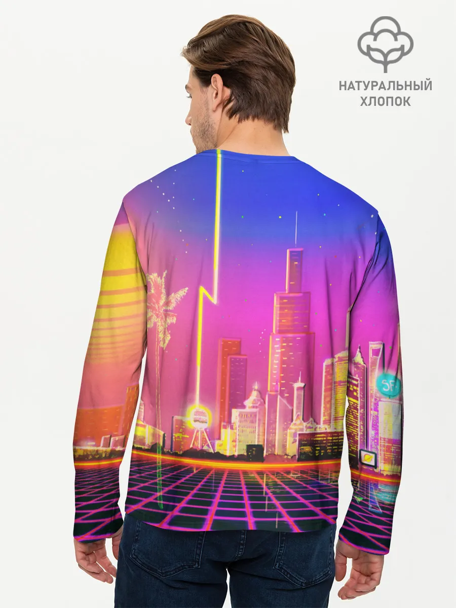 Мужской лонгслив базовый / КИБЕР ГОРОД