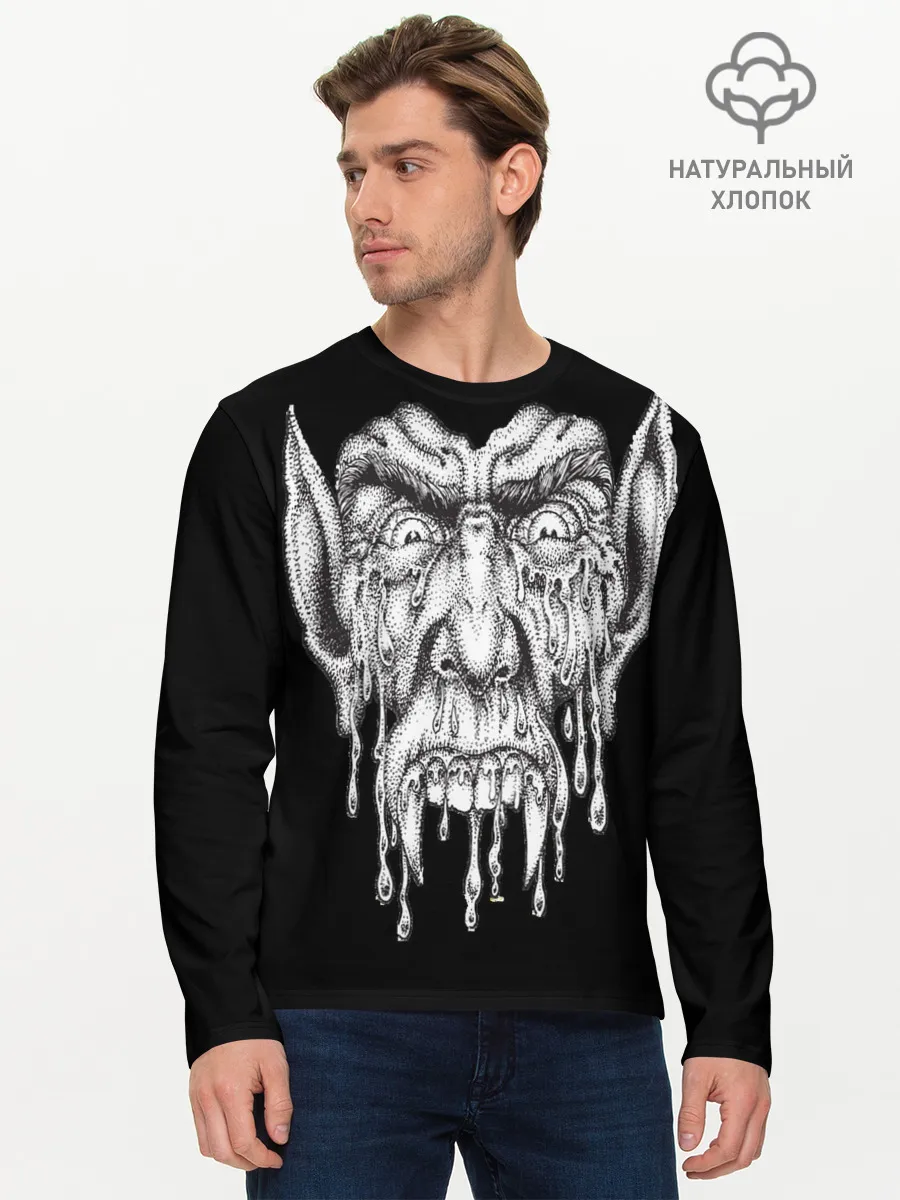 Мужской лонгслив базовый / Кровожадный вампир