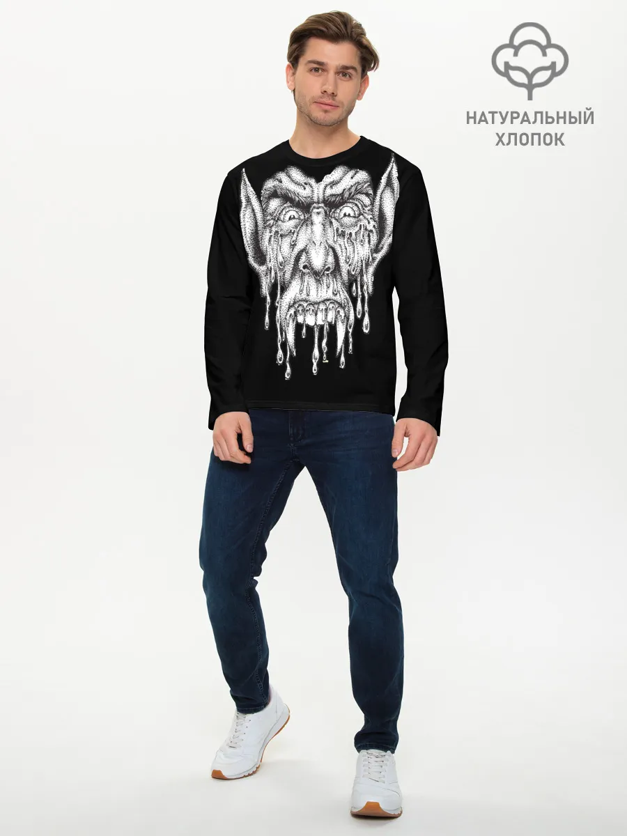 Мужской лонгслив базовый / Кровожадный вампир