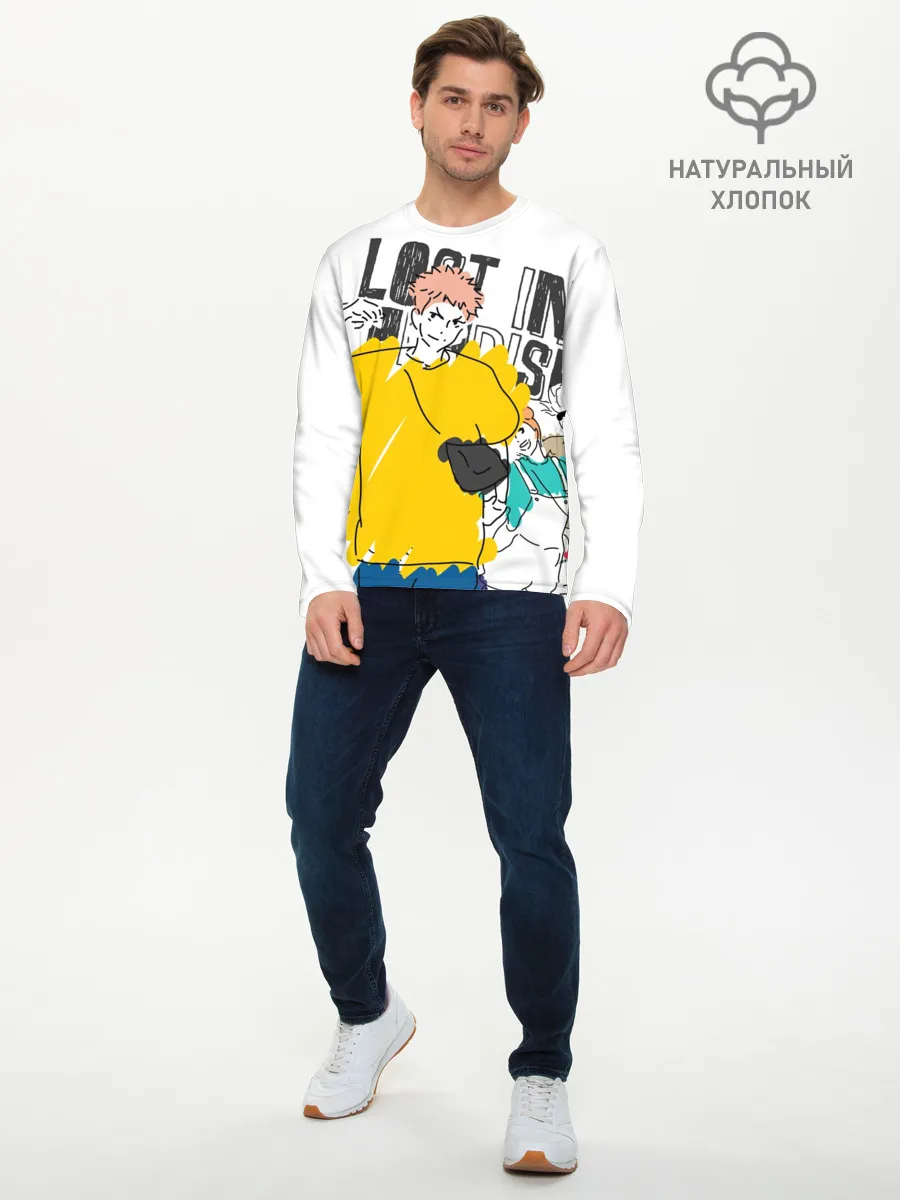 Мужской лонгслив базовый / Итадори Юдзи - Jujutsu Kaisen