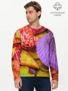 Мужской лонгслив базовый / Разноцветные ракушки multicolored seashells