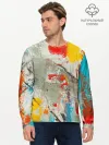 Мужской лонгслив базовый / Буйство красок 3D