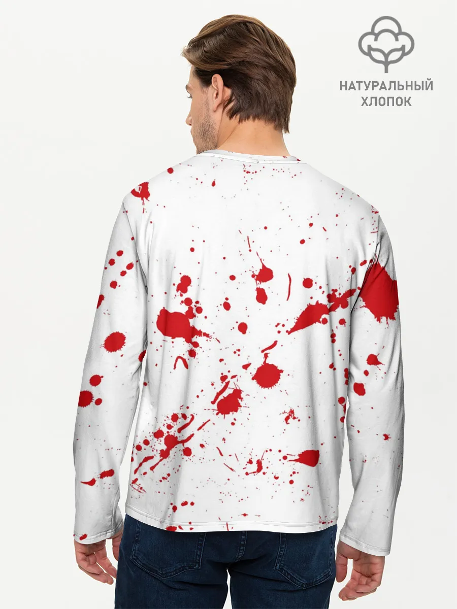 Мужской лонгслив базовый / Dexter logo Декстер брызги крови