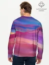 Мужской лонгслив базовый / Гармоничные цветовые волны