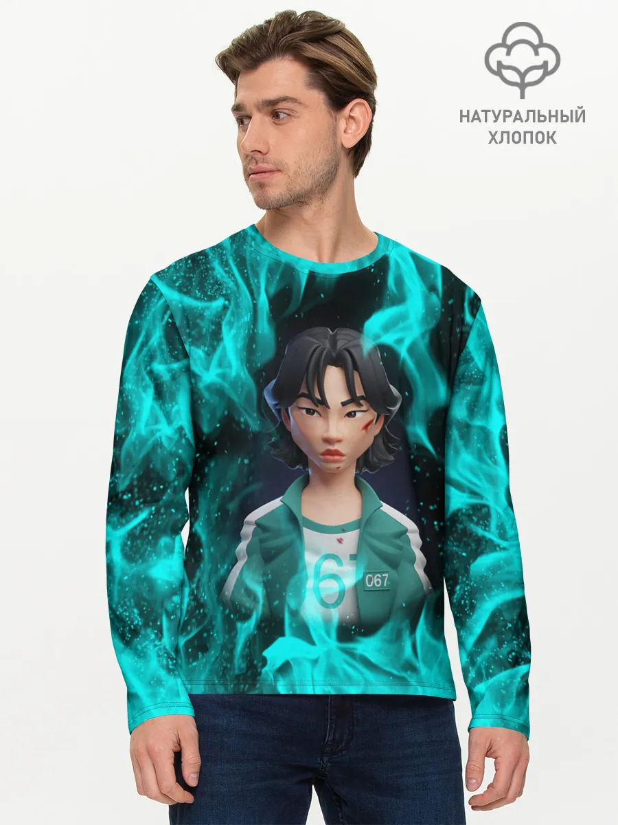 Мужской лонгслив базовый / Кан Сэ Бёк 3D ART | 067