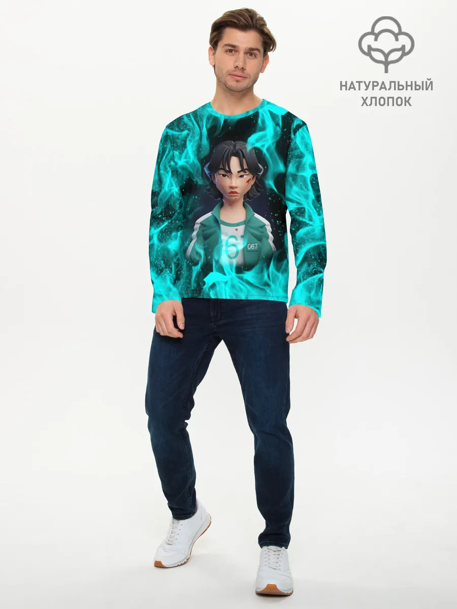 Мужской лонгслив базовый / Кан Сэ Бёк 3D ART | 067