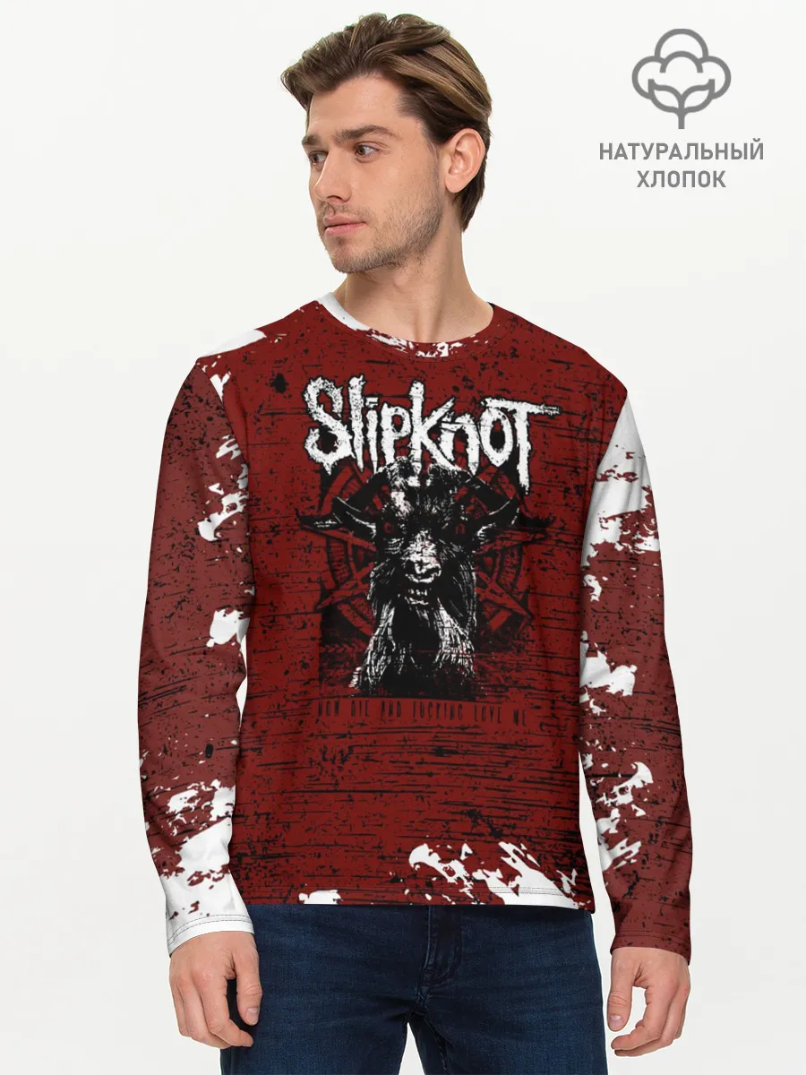 Мужской лонгслив базовый / Слипкнот Гранж | Slipknot Rock Goat