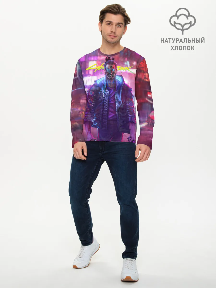 Мужской лонгслив базовый / CYBERPUNK 2077 SAMURAI, ХАОС