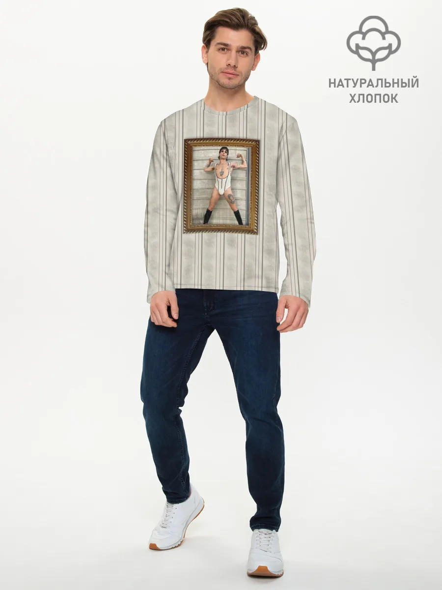 Мужской лонгслив базовый / Damiano David in swimsuit