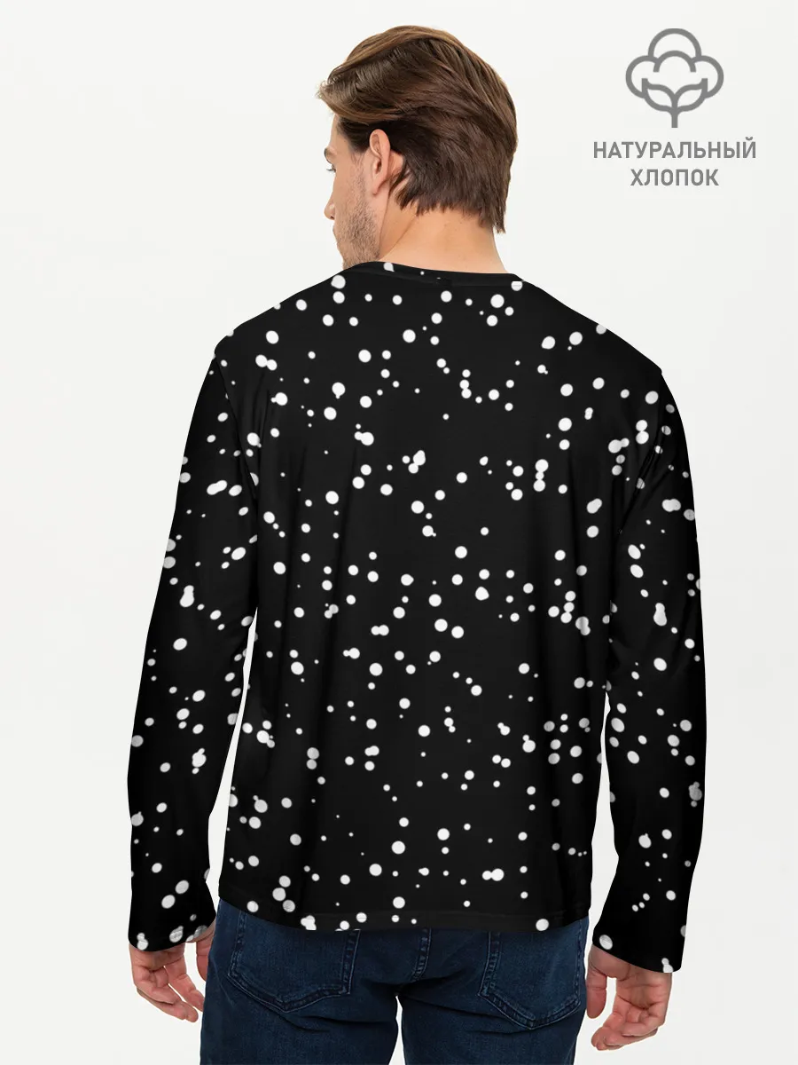 Мужской лонгслив базовый / Черный водяной тигр 2022