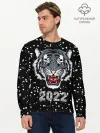 Мужской лонгслив базовый / Черный водяной тигр 2022