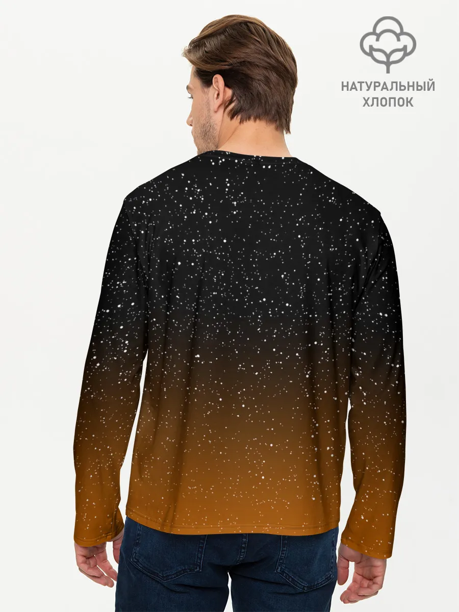 Мужской лонгслив базовый / ТЫКВА КОСМОНАВТ | SPACE HALLOWEEN