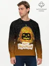 Мужской лонгслив базовый / ТЫКВА КОСМОНАВТ | SPACE HALLOWEEN