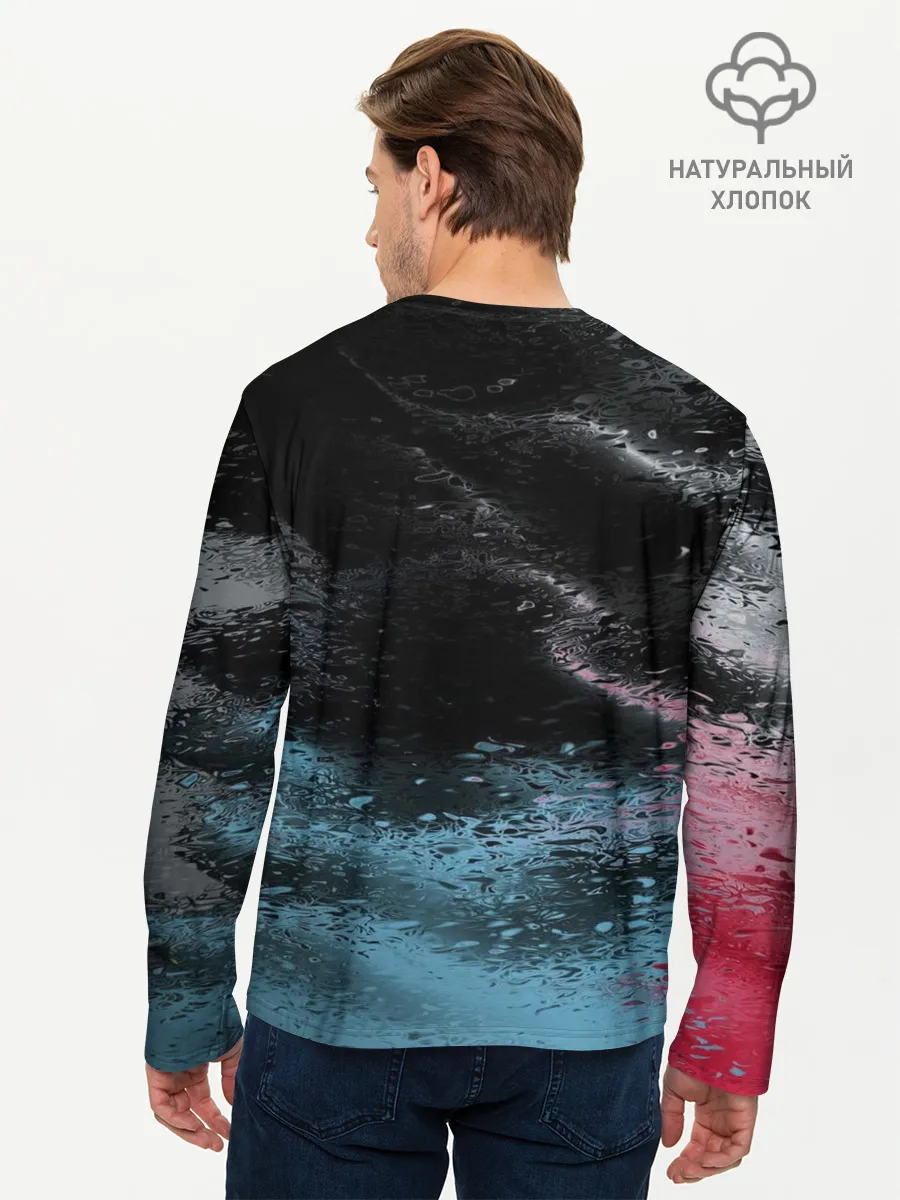 Мужской лонгслив базовый / Распад красок