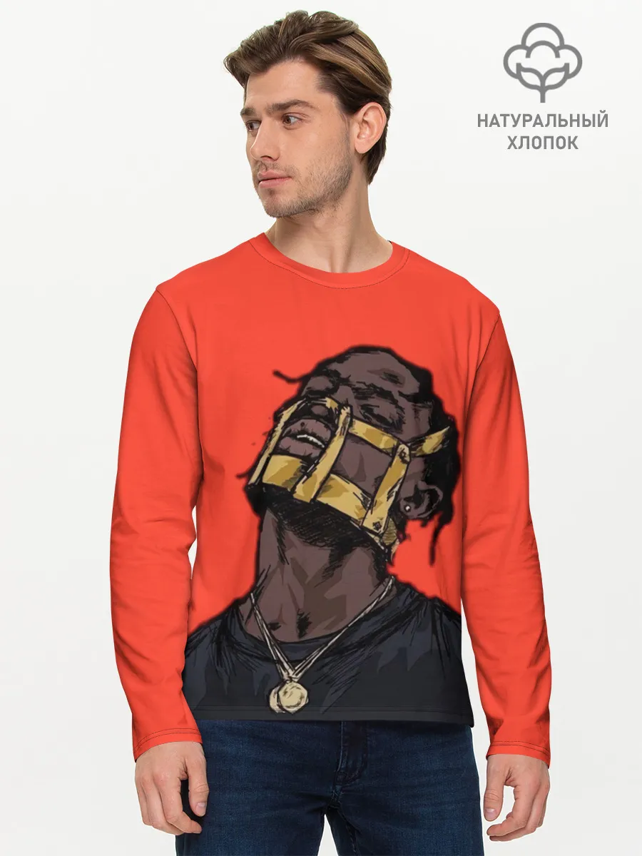 Мужской лонгслив базовый / Арт с Тревисом