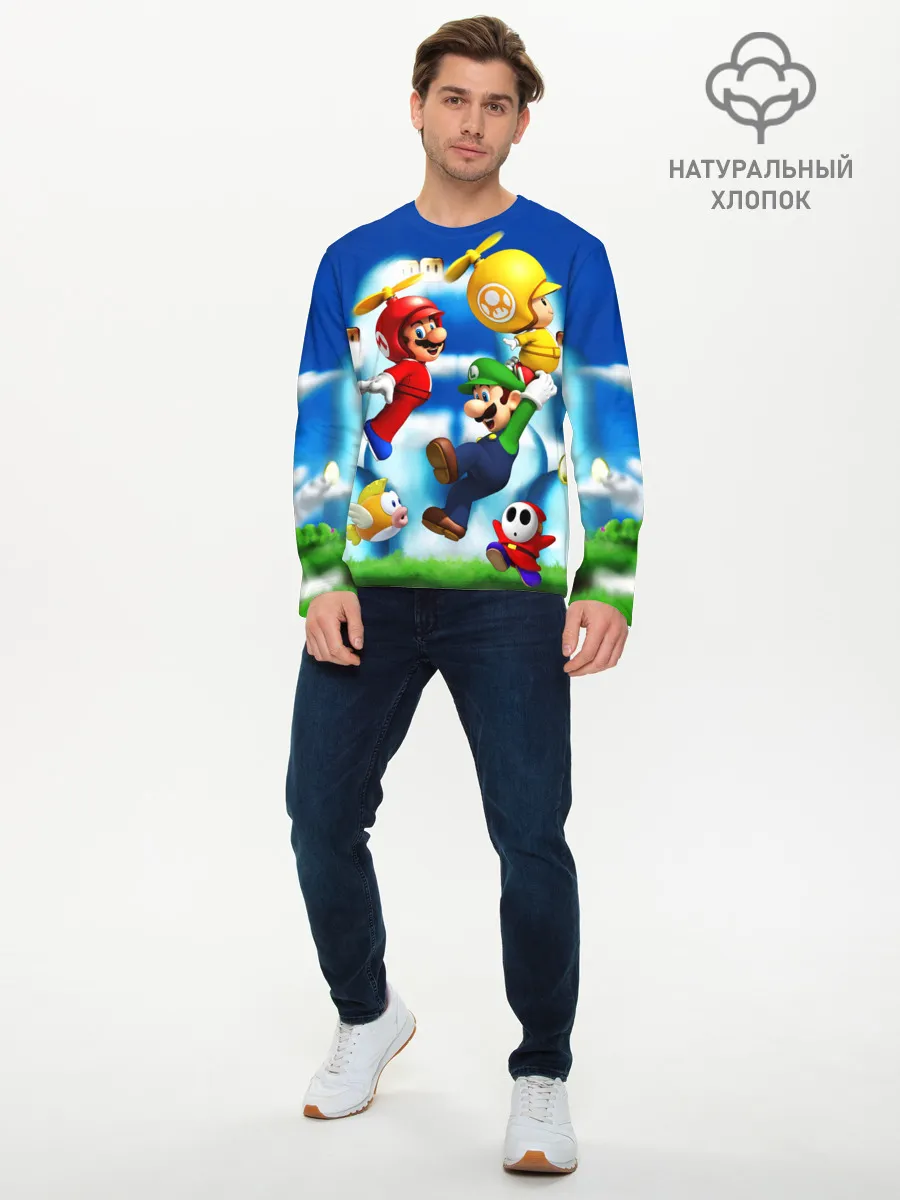 Мужской лонгслив базовый / SuperFlyMario