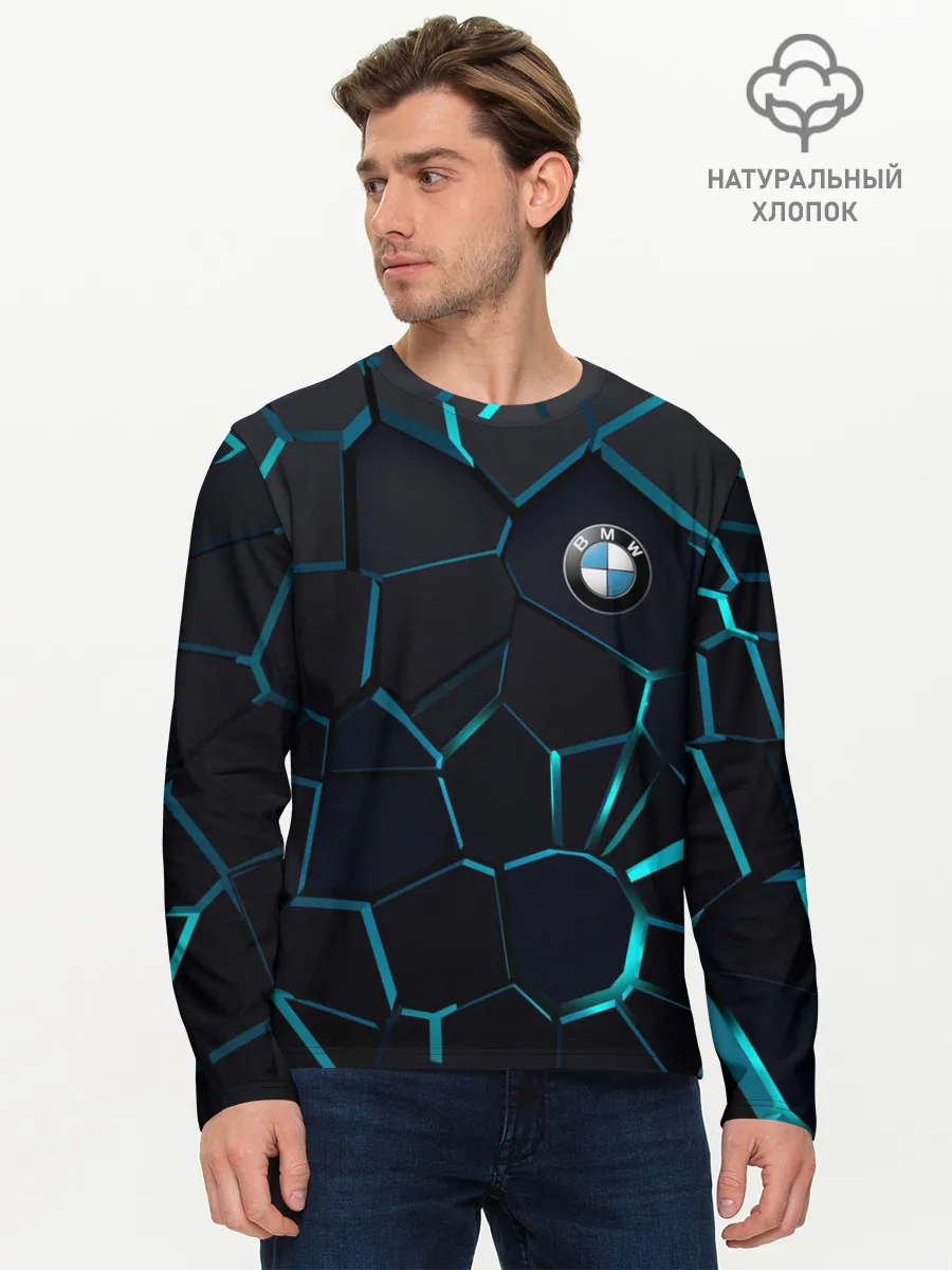 Мужской лонгслив базовый / BMW | 3D плиты с подсветкой