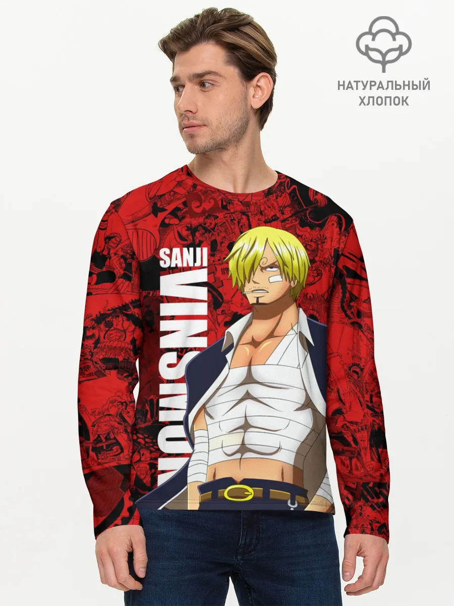 Мужской лонгслив базовый / Санджи Винсмок, One Piece