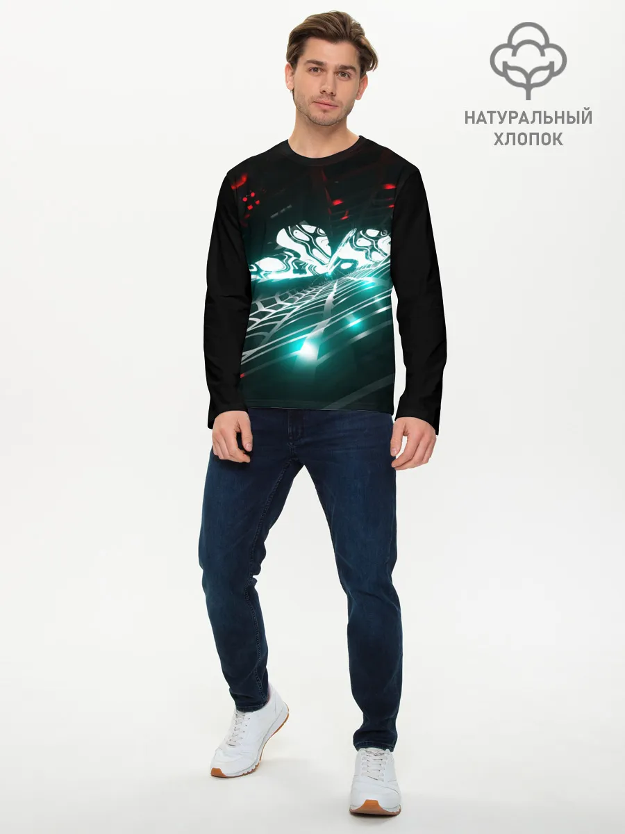 Мужской лонгслив базовый / Кибератака