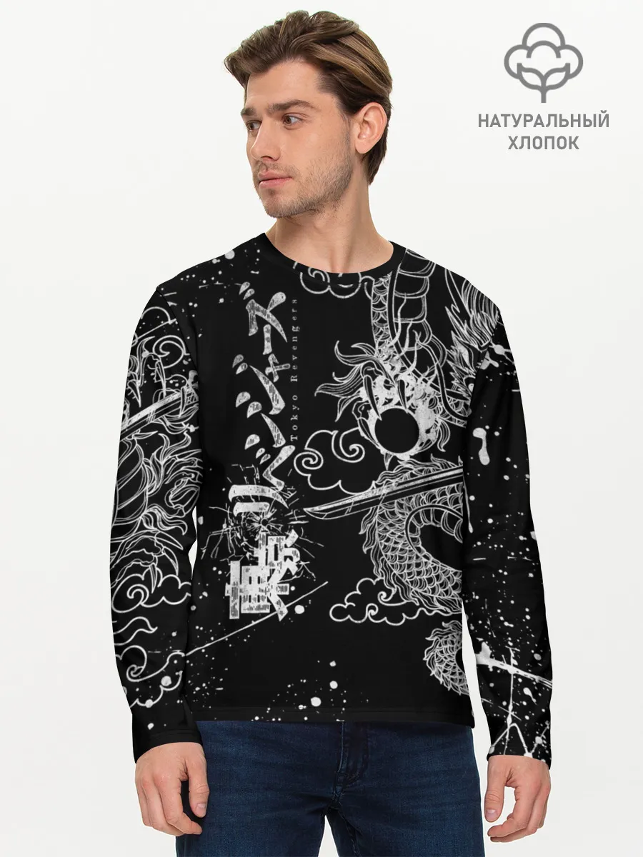 Мужской лонгслив базовый / ТОКИЙСКИЕ МСТИТЕЛИ / TOKYO REVENGERS ДРАКОН