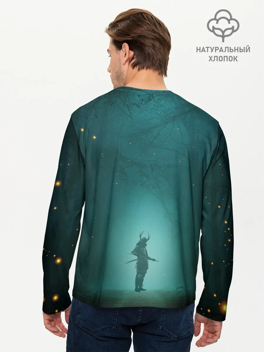 Мужской лонгслив базовый / Япона-мать Самурай