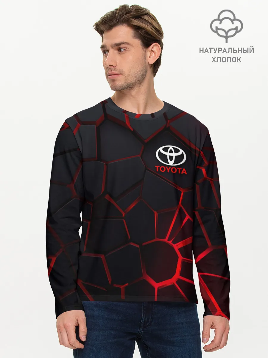 Мужской лонгслив базовый / Тойота 3D плиты с подсветкой