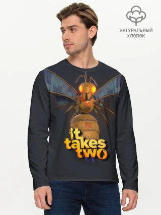 Мужской лонгслив базовый / It Takes Two БОСС КОРОЛЕВА ОС