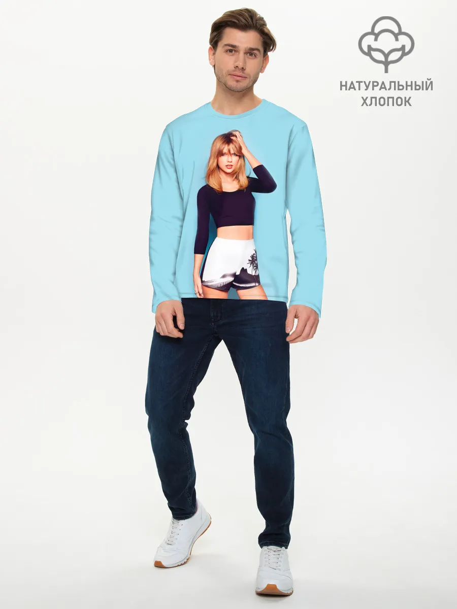 Мужской лонгслив базовый / Взгляд Тейлор