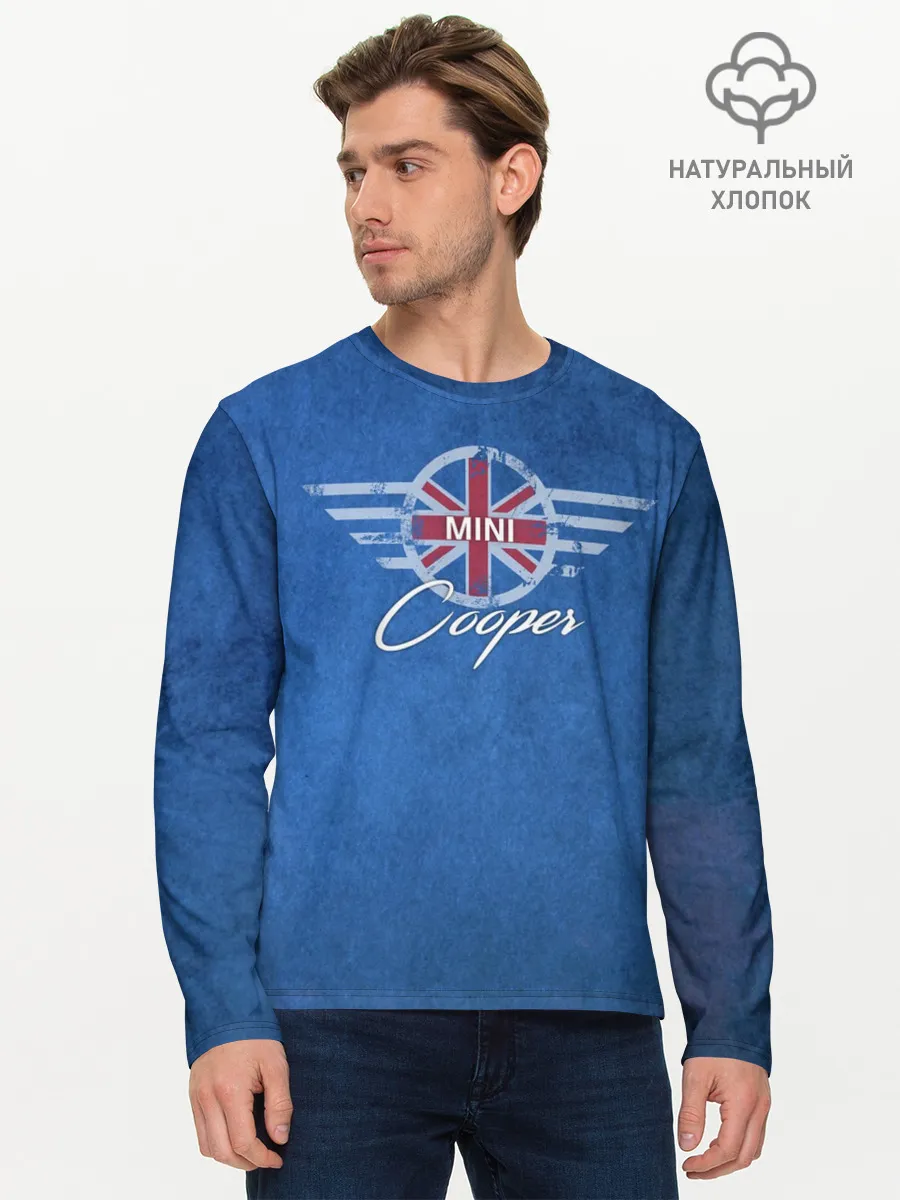 Мужской лонгслив базовый / Логотип Mini.