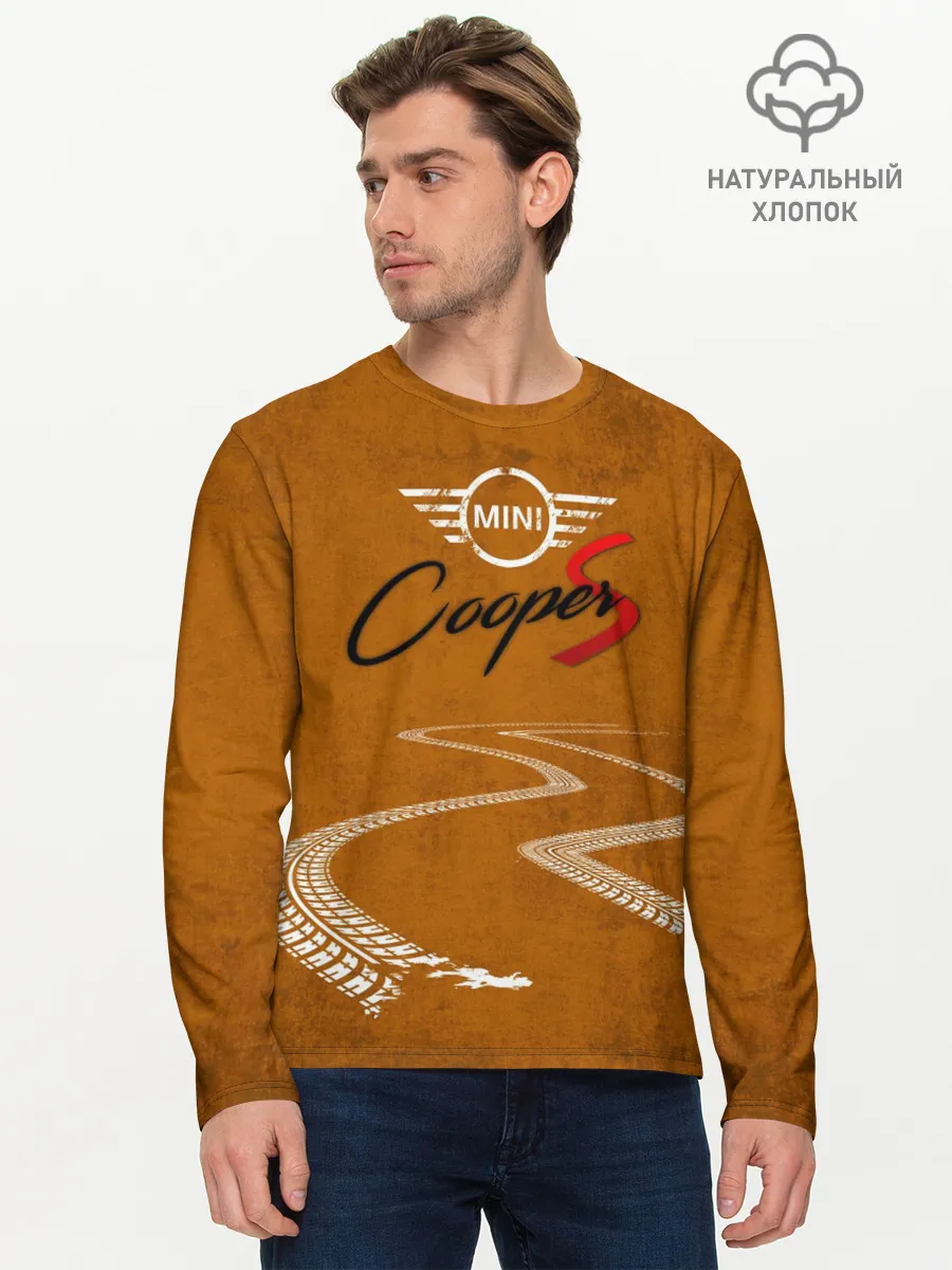 Мужской лонгслив базовый / Следы Mini