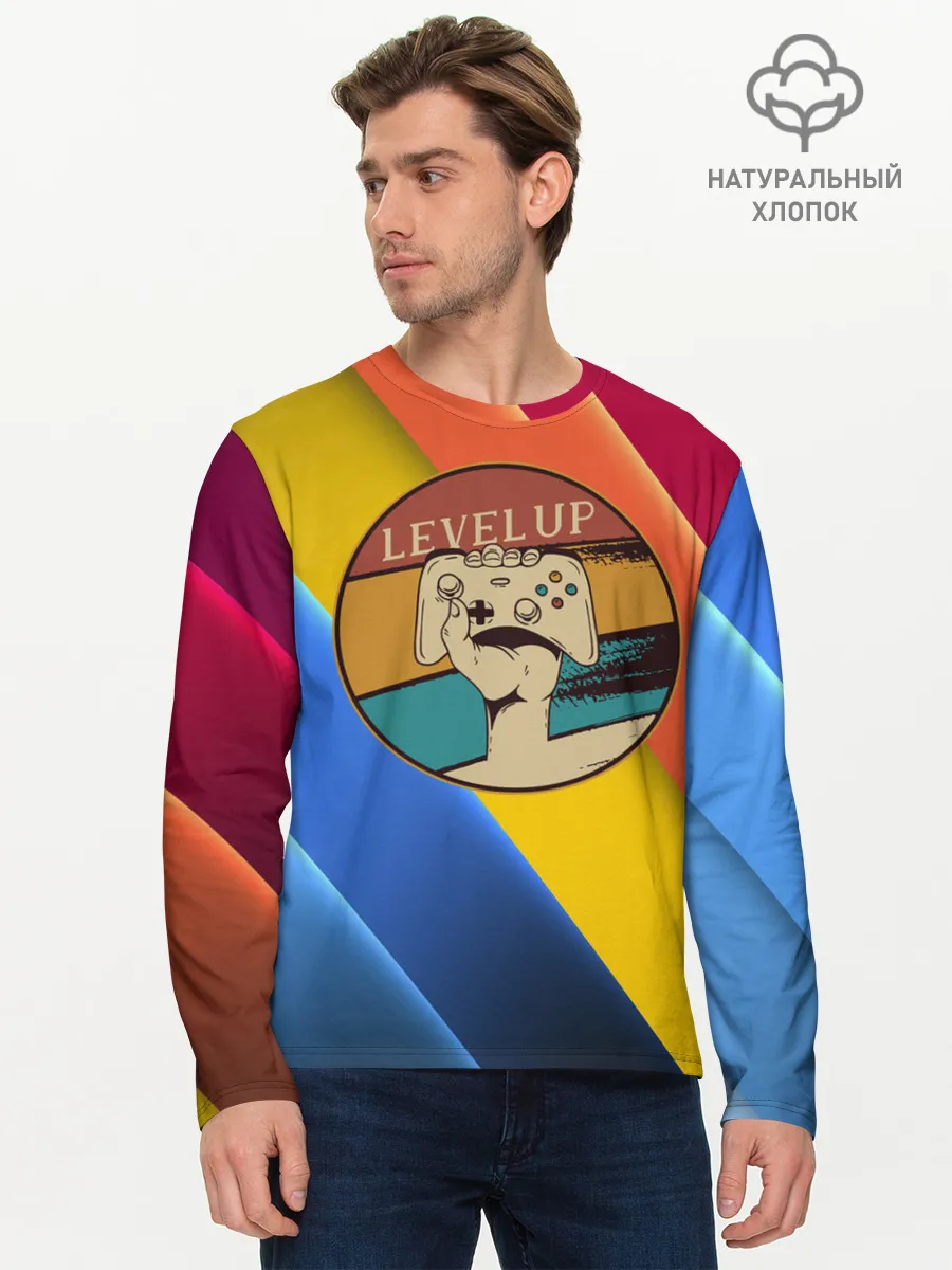 Мужской лонгслив базовый / Джойстик | Level Up
