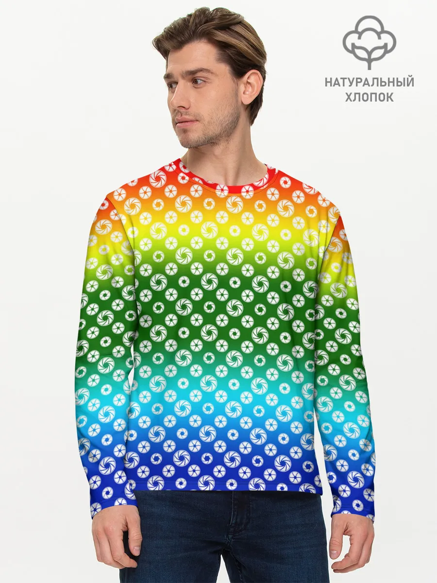 Мужской лонгслив базовый / Для фотографов. RGB. Диафрагма.