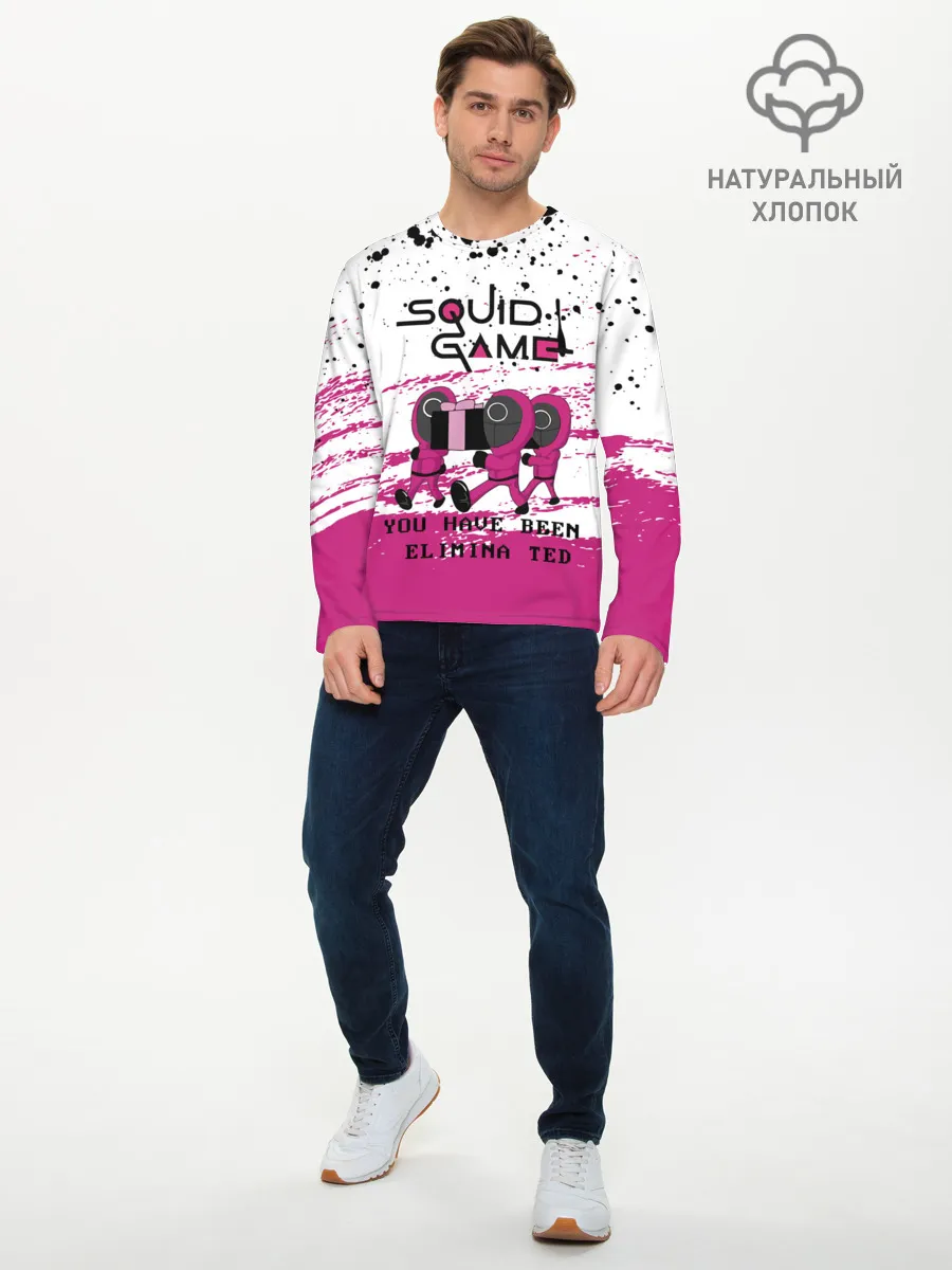 Мужской лонгслив базовый / Squid Game - Вы были исключены.