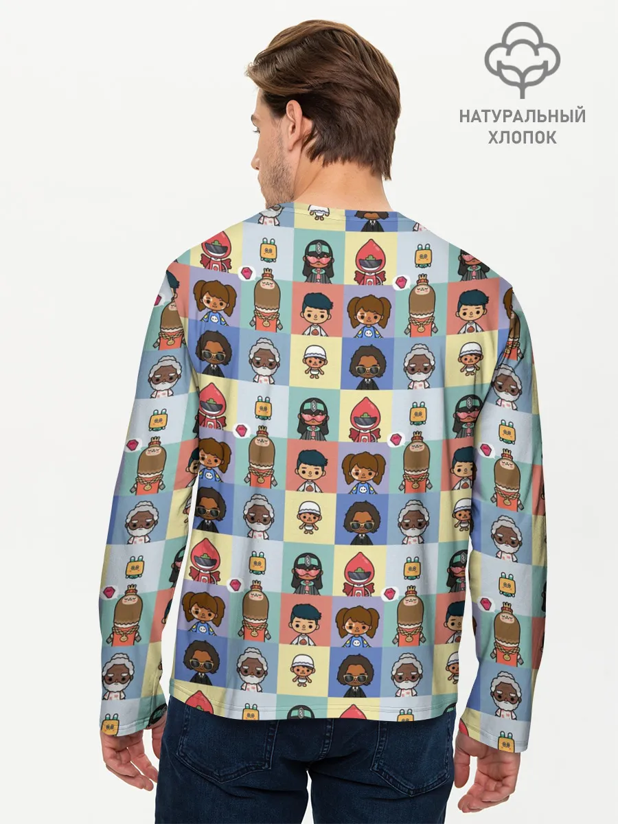 Мужской лонгслив базовый / Toca Boca characters | Тока бока персонажи