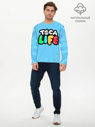 Мужской лонгслив базовый / Toca Boca logo | Тока Бока логотип