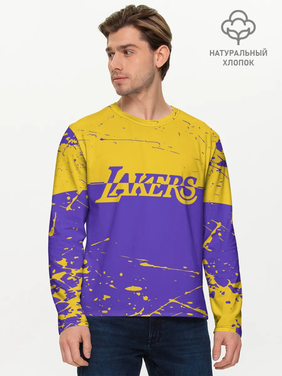Мужской лонгслив базовый / Kobe Bryant - Los Angeles Lakers - NBA
