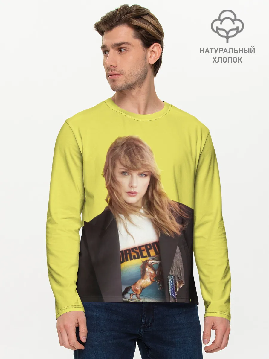 Мужской лонгслив базовый / Тэйлор на ветру