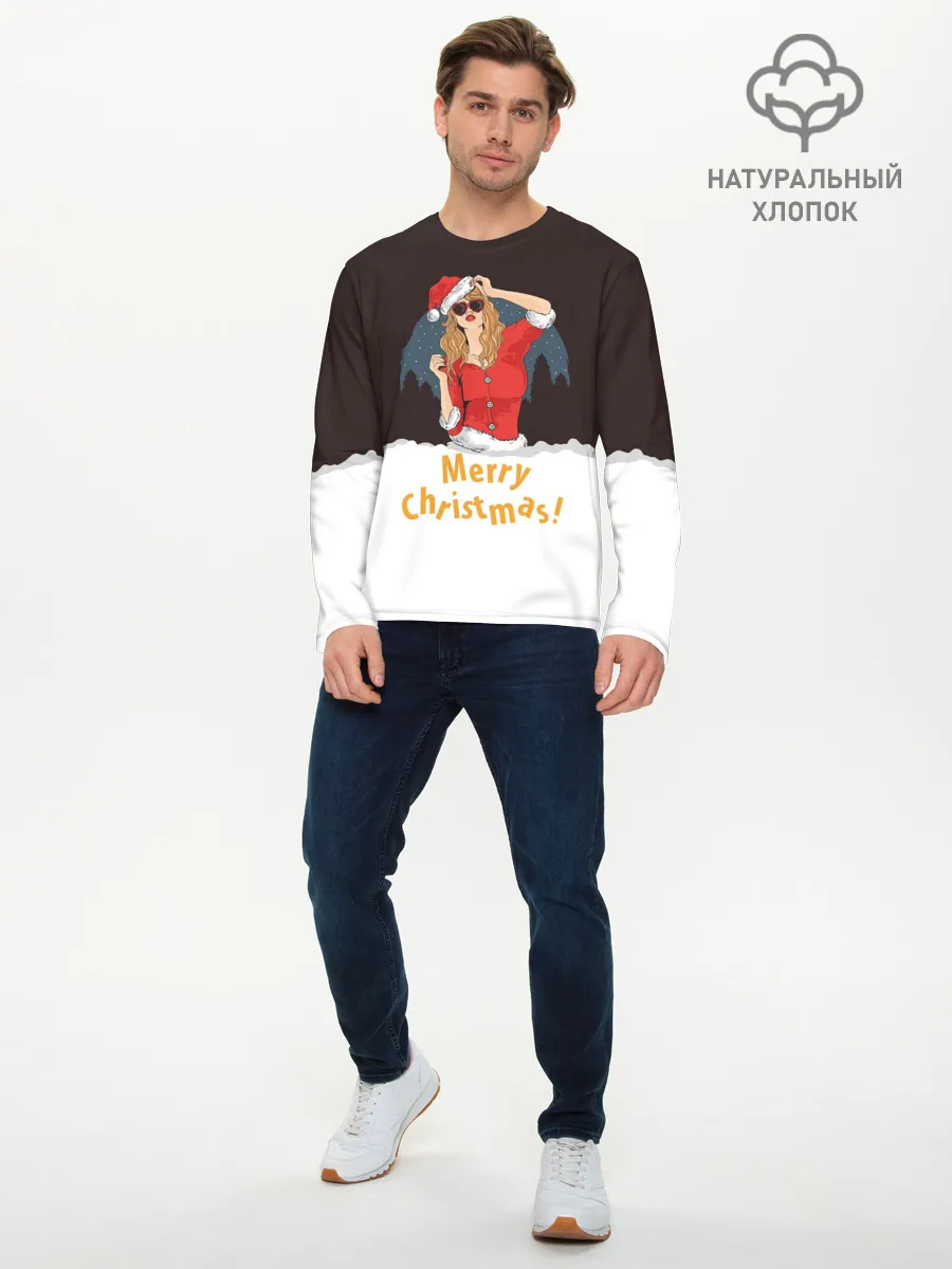 Мужской лонгслив базовый / Снегурка