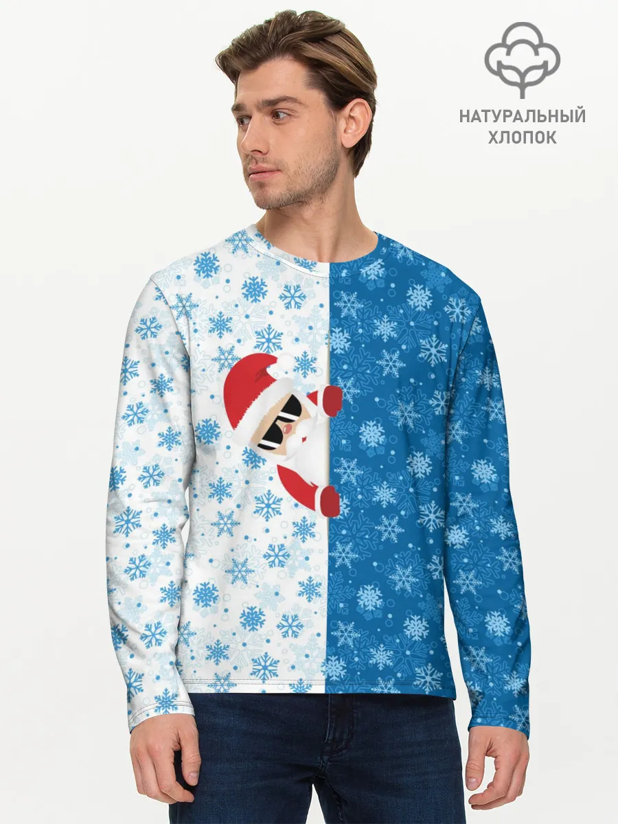 Мужской лонгслив базовый / С Новым Годом