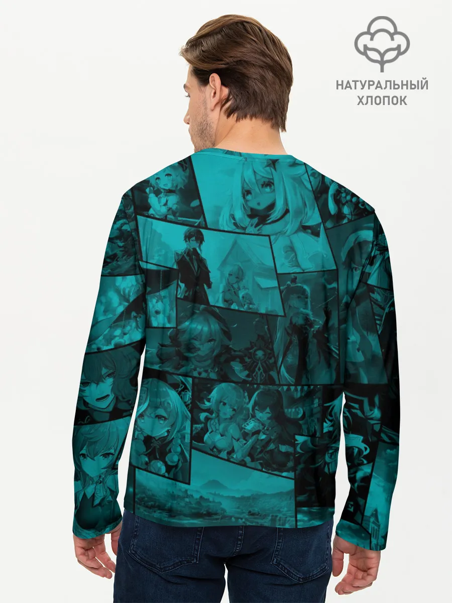 Мужской лонгслив базовый / Чжун Ли , Genshin Impact