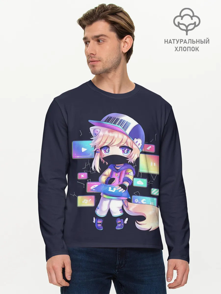 Мужской лонгслив базовый / DJ Males Buns