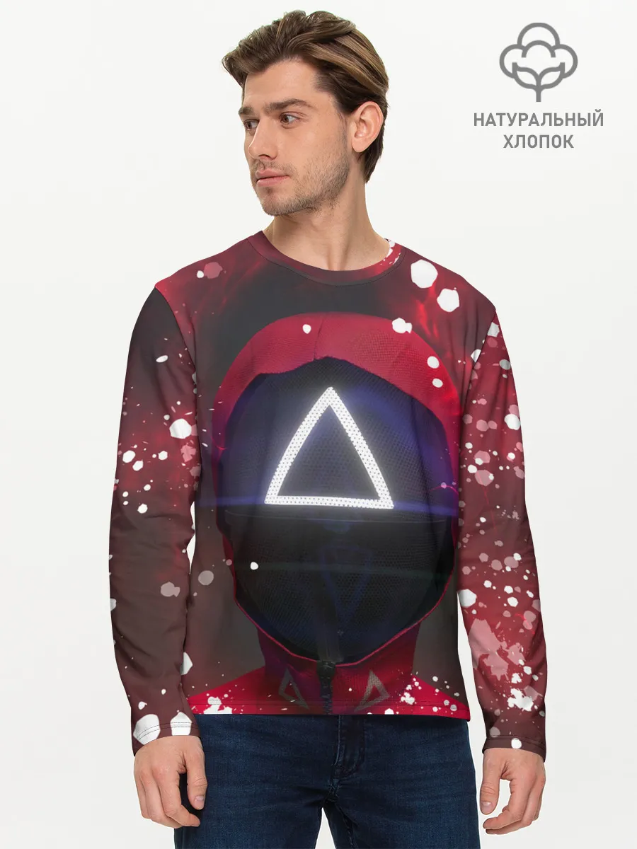 Мужской лонгслив базовый / ТРЕУГОЛЬНИК | ОХРАНА