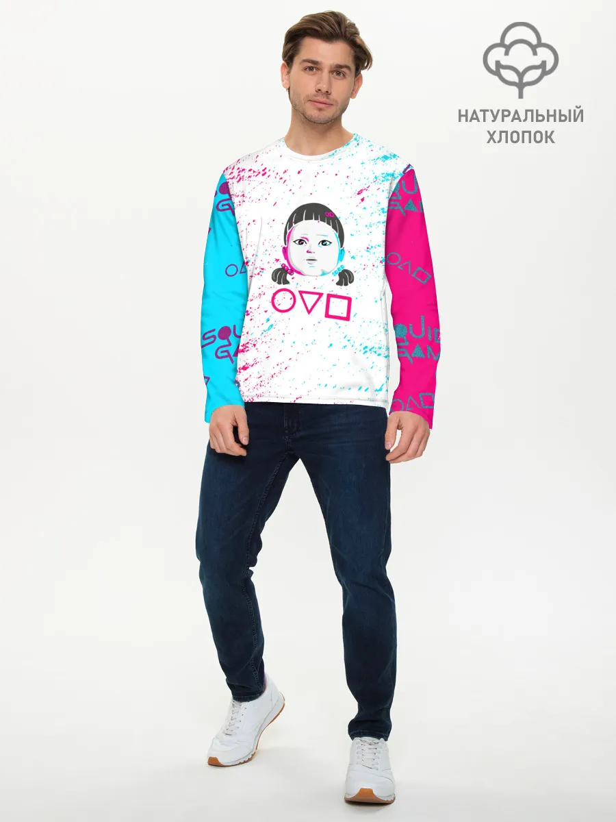 Мужской лонгслив базовый / Игра в кальмара | Squid Game | КУКЛА