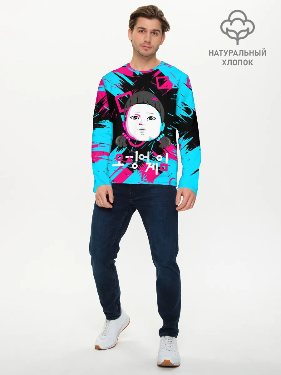 Мужской лонгслив базовый / SQUID GAME | ИГРА В КАЛЬМАРА | DOLL,