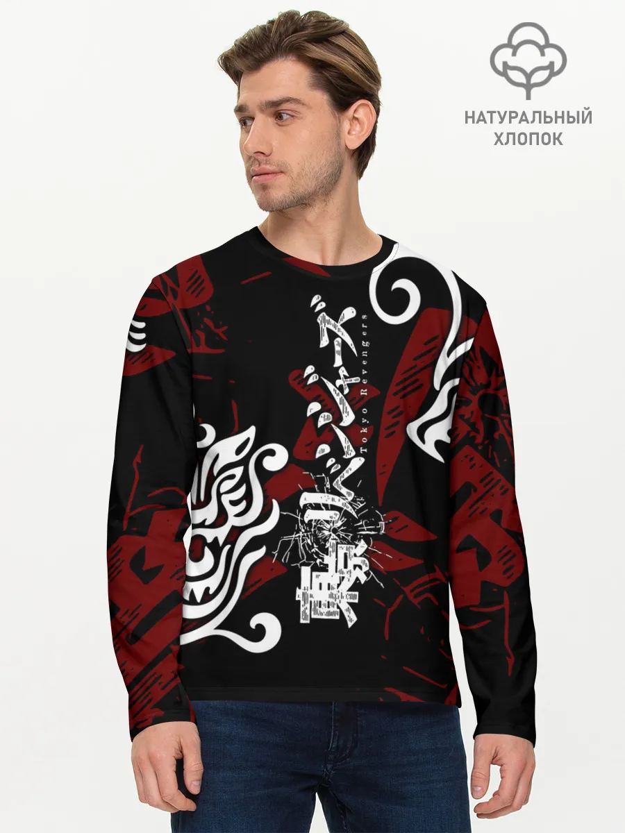 Мужской лонгслив базовый / ТОКИЙСКИЕ МСТИТЕЛИ ТАТУ ЛОГО