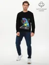 Мужской лонгслив базовый / Динозавр ди-джей